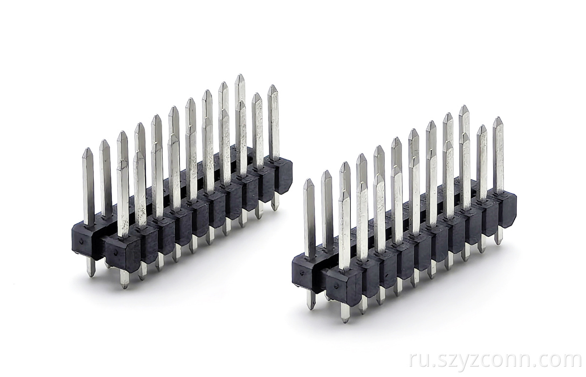 Двухрядный прямой разъем с шагом 3,5 мм, высота: 2,4 мм, 2*10P 3.5mm Pitch Pin Header Connector Dual Row Straight H:2.4mm 2*10P